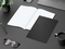 Notizbuch Tablet-Book Farbschnitt Naturkarton-Softcover schwarz, Papierformat/Lineatur DIN A4 / Punktraster, Farbschnitt/Logodruck schwarz/schwarz