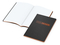 Notizbuch Tablet-Book Farbschnitt Naturkarton-Softcover schwarz, Papierformat/Lineatur DIN A5 / Punktraster, Farbschnitt/Logodruck orange/orange
