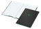Notizbuch Tablet-Book Farbschnitt Naturkarton-Softcover schwarz, Papierformat/Lineatur DIN A4 / Winkelkaro, Farbschnitt/Logodruck grün/grün