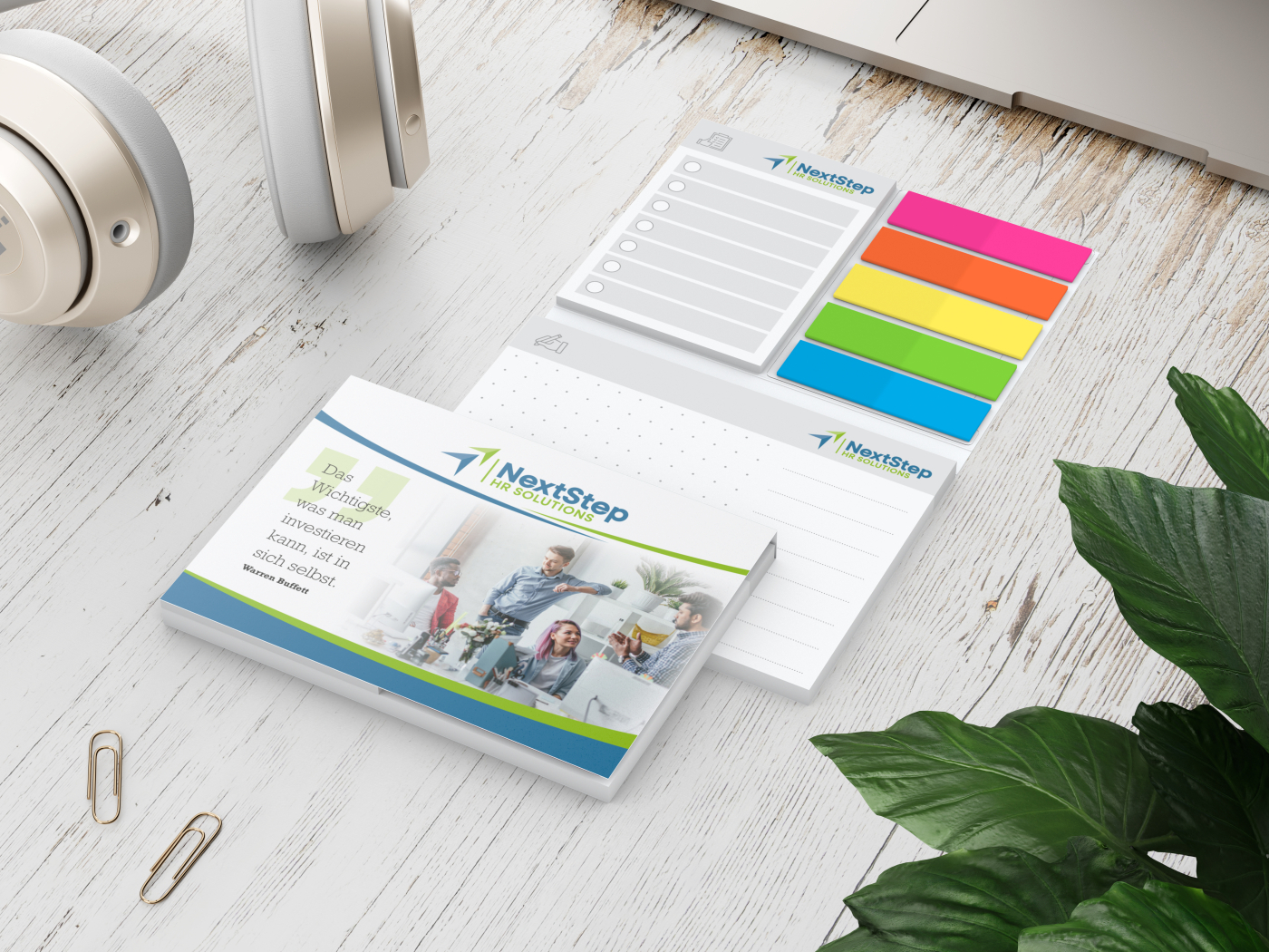 Haftnotiz-Set orgaLine Quicknotes To-dos Notizen, Umschlag-Oberfläche matt