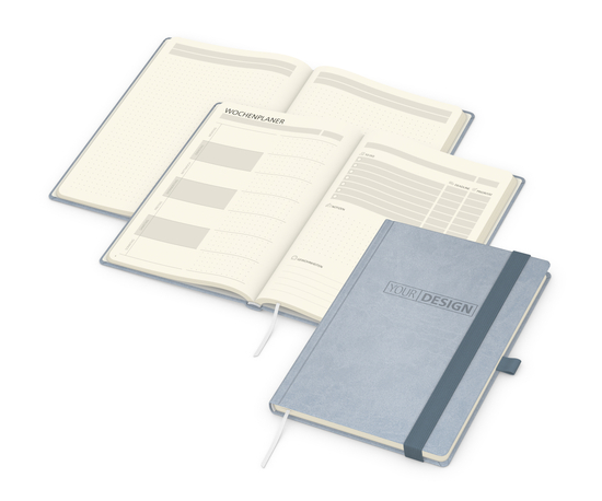 Notizbuch Hardcover orgaLine Mainbook Wochenplaner To-dos Prioritäten Ideen, Papierfarbe Cremefarben
