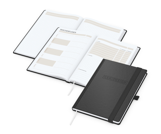 Notizbuch Hardcover orgaLine Mainbook Wochenplaner To-dos Prioritäten Ideen, Papierfarbe Hochweiß