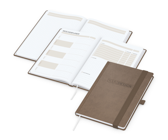 Notizbuch Hardcover orgaLine Mainbook Wochenplaner To-dos Prioritäten Ideen, Papierfarbe Hochweiß