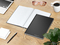 Notizbuch Note-Book Ecken spitz Hardcover matt-farbig, DIN A4, Lineatur Winkelkaro