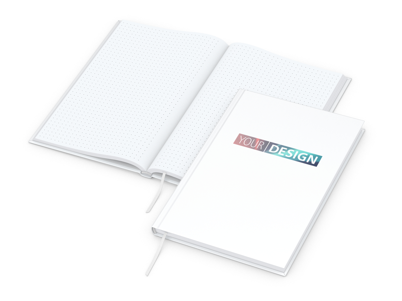 Notizbuch Note-Book Ecken spitz Hardcover matt-farbig, DIN A5, Lineatur Punktraster