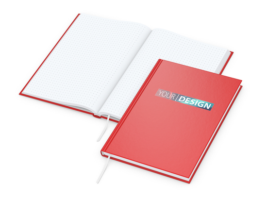 Notizbuch Note-Book Ecken spitz Hardcover matt-farbig, DIN A5, Lineatur Punktraster