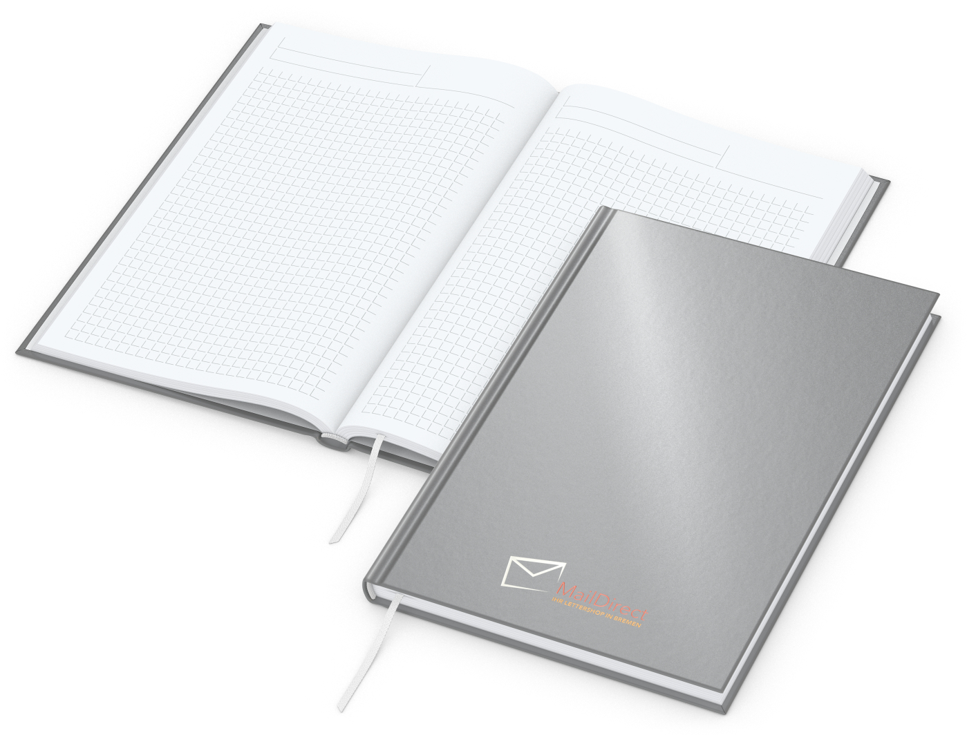 Notizbuch Note-Book Ecken spitz Hardcover matt-farbig, DIN A5, Lineatur Winkelkaro