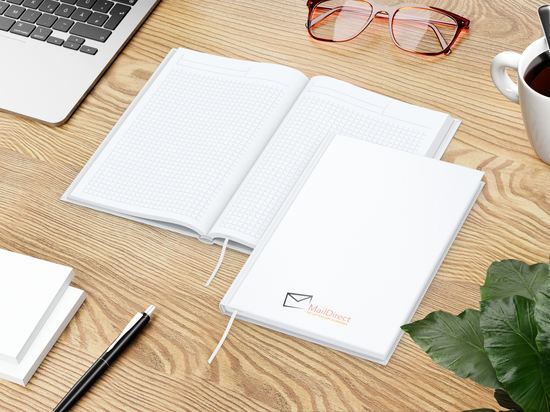Notizbuch Note-Book Ecken spitz Hardcover matt-farbig, DIN A5, Lineatur Winkelkaro
