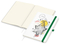 Notizbuch Match-Book Naturpapier-Hardcover individuell bedruckt, DIN A4, Papierfarbe/Lineatur Cremefarben/Punktraster, Einband-Papierfarbe Weiß
