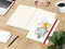 Notizbuch Match-Book Naturpapier-Hardcover individuell bedruckt, DIN A4, Papierfarbe/Lineatur Cremefarben/Punktraster, Einband-Papierfarbe Weiß