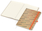 Notizbuch Match-Book Naturpapier-Hardcover individuell bedruckt, DIN A4, Papierfarbe/Lineatur Cremefarben/Winkelkaro, Einband-Papierfarbe Braun
