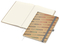 Notizbuch Match-Book Naturpapier-Hardcover individuell bedruckt, DIN A4, Papierfarbe/Lineatur Cremefarben/Winkelkaro, Einband-Papierfarbe Braun