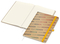 Notizbuch Match-Book Naturpapier-Hardcover individuell bedruckt, DIN A4, Papierfarbe/Lineatur Cremefarben/Winkelkaro, Einband-Papierfarbe Braun