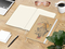 Notizbuch Match-Book Naturpapier-Hardcover individuell bedruckt, DIN A4, Papierfarbe/Lineatur Cremefarben/Winkelkaro, Einband-Papierfarbe Braun