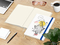 Notizbuch Match-Book Naturpapier-Hardcover individuell bedruckt, DIN A4, Papierfarbe/Lineatur Cremefarben/Winkelkaro, Einband-Papierfarbe Weiß