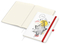 Notizbuch Match-Book Naturpapier-Hardcover individuell bedruckt, DIN A4, Papierfarbe/Lineatur Cremefarben/Winkelkaro, Einband-Papierfarbe Weiß