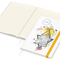 Notizbuch Match-Book Naturpapier-Hardcover individuell bedruckt, DIN A4, Papierfarbe/Lineatur Cremefarben/Winkelkaro, Einband-Papierfarbe Weiß