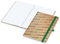 Notizbuch Match-Book Naturpapier-Hardcover individuell bedruckt, DIN A4, Papierfarbe/Lineatur Hochweiß/Punktraster, Einband-Papierfarbe Braun
