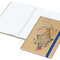 Notizbuch Match-Book Naturpapier-Hardcover individuell bedruckt, DIN A4, Papierfarbe/Lineatur Hochweiß/Punktraster, Einband-Papierfarbe Braun