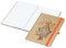 Notizbuch Match-Book Naturpapier-Hardcover individuell bedruckt, DIN A4, Papierfarbe/Lineatur Hochweiß/Punktraster, Einband-Papierfarbe Braun