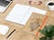 Notizbuch Match-Book Naturpapier-Hardcover individuell bedruckt, DIN A4, Papierfarbe/Lineatur Hochweiß/Punktraster, Einband-Papierfarbe Braun