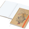Notizbuch Match-Book Naturpapier-Hardcover individuell bedruckt, DIN A4, Papierfarbe/Lineatur Hochweiß/Punktraster, Einband-Papierfarbe Braun