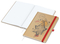Notizbuch Match-Book Naturpapier-Hardcover individuell bedruckt, DIN A4, Papierfarbe/Lineatur Hochweiß/Punktraster, Einband-Papierfarbe Braun