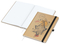 Notizbuch Match-Book Naturpapier-Hardcover individuell bedruckt, DIN A4, Papierfarbe/Lineatur Hochweiß/Punktraster, Einband-Papierfarbe Braun