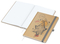 Notizbuch Match-Book Naturpapier-Hardcover individuell bedruckt, DIN A4, Papierfarbe/Lineatur Hochweiß/Punktraster, Einband-Papierfarbe Braun