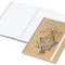 Notizbuch Match-Book Naturpapier-Hardcover individuell bedruckt, DIN A4, Papierfarbe/Lineatur Hochweiß/Punktraster, Einband-Papierfarbe Braun