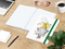 Notizbuch Match-Book Naturpapier-Hardcover individuell bedruckt, DIN A4, Papierfarbe/Lineatur Hochweiß/Punktraster, Einband-Papierfarbe Weiß