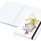 Notizbuch Match-Book Naturpapier-Hardcover individuell bedruckt, DIN A4, Papierfarbe/Lineatur Hochweiß/Punktraster, Einband-Papierfarbe Weiß