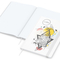 Notizbuch Match-Book Naturpapier-Hardcover individuell bedruckt, DIN A4, Papierfarbe/Lineatur Hochweiß/Punktraster, Einband-Papierfarbe Weiß