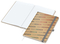 Notizbuch Match-Book Naturpapier-Hardcover individuell bedruckt, DIN A4, Papierfarbe/Lineatur Hochweiß/Winkelkaro, Einband-Papierfarbe Braun