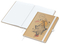 Notizbuch Match-Book Naturpapier-Hardcover individuell bedruckt, DIN A4, Papierfarbe/Lineatur Hochweiß/Winkelkaro, Einband-Papierfarbe Braun