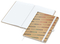 Notizbuch Match-Book Naturpapier-Hardcover individuell bedruckt, DIN A4, Papierfarbe/Lineatur Hochweiß/Winkelkaro, Einband-Papierfarbe Braun