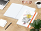 Notizbuch Match-Book Naturpapier-Hardcover individuell bedruckt, DIN A4, Papierfarbe/Lineatur Hochweiß/Winkelkaro, Einband-Papierfarbe Weiß