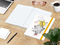 Notizbuch Match-Book Naturpapier-Hardcover individuell bedruckt, DIN A4, Papierfarbe/Lineatur Hochweiß/Winkelkaro, Einband-Papierfarbe Weiß