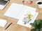 Notizbuch Match-Book Naturpapier-Hardcover individuell bedruckt, DIN A4, Papierfarbe/Lineatur Hochweiß/Winkelkaro, Einband-Papierfarbe Weiß