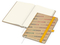 Notizbuch Match-Book Naturpapier-Hardcover individuell bedruckt, DIN A5, Papierfarbe/Lineatur Cremefarben/Punktraster, Einband-Papierfarbe Braun