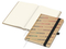 Notizbuch Match-Book Naturpapier-Hardcover individuell bedruckt, DIN A5, Papierfarbe/Lineatur Cremefarben/Punktraster, Einband-Papierfarbe Braun