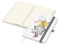 Notizbuch Match-Book Naturpapier-Hardcover individuell bedruckt, DIN A5, Papierfarbe/Lineatur Cremefarben/Punktraster, Einband-Papierfarbe Weiß
