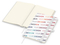 Notizbuch Match-Book Naturpapier-Hardcover individuell bedruckt, DIN A5, Papierfarbe/Lineatur Cremefarben/Punktraster, Einband-Papierfarbe Weiß