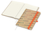 Notizbuch Match-Book Naturpapier-Hardcover individuell bedruckt, DIN A5, Papierfarbe/Lineatur Cremefarben/Winkelkaro, Einband-Papierfarbe Braun
