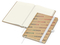 Notizbuch Match-Book Naturpapier-Hardcover individuell bedruckt, DIN A5, Papierfarbe/Lineatur Cremefarben/Winkelkaro, Einband-Papierfarbe Braun