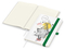 Notizbuch Match-Book Naturpapier-Hardcover individuell bedruckt, DIN A5, Papierfarbe/Lineatur Cremefarben/Winkelkaro, Einband-Papierfarbe Weiß