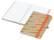 Notizbuch Match-Book Naturpapier-Hardcover individuell bedruckt, DIN A5, Papierfarbe/Lineatur Hochweiß/Punktraster, Einband-Papierfarbe Braun