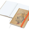 Notizbuch Match-Book Naturpapier-Hardcover individuell bedruckt, DIN A5, Papierfarbe/Lineatur Hochweiß/Punktraster, Einband-Papierfarbe Braun