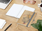 Notizbuch Match-Book Naturpapier-Hardcover individuell bedruckt, DIN A5, Papierfarbe/Lineatur Hochweiß/Punktraster, Einband-Papierfarbe Braun