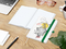 Notizbuch Match-Book Naturpapier-Hardcover individuell bedruckt, DIN A5, Papierfarbe/Lineatur Hochweiß/Punktraster, Einband-Papierfarbe Weiß